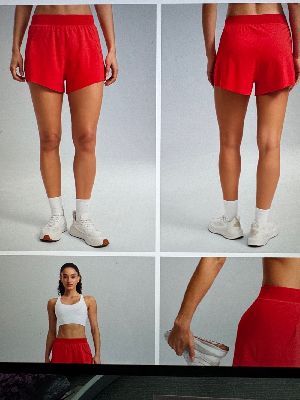 NWOT Feathery-Fit Soft Liner High Rise Shorts 2.5” Deep Red Medium
